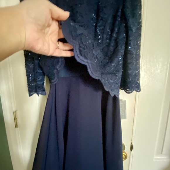 NWT Alex Evenings dress, Navy blue, Size 10 - Picture 8 of 9